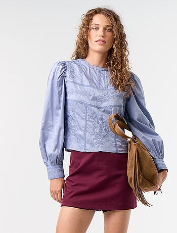 Falda pantalón de tiro alto