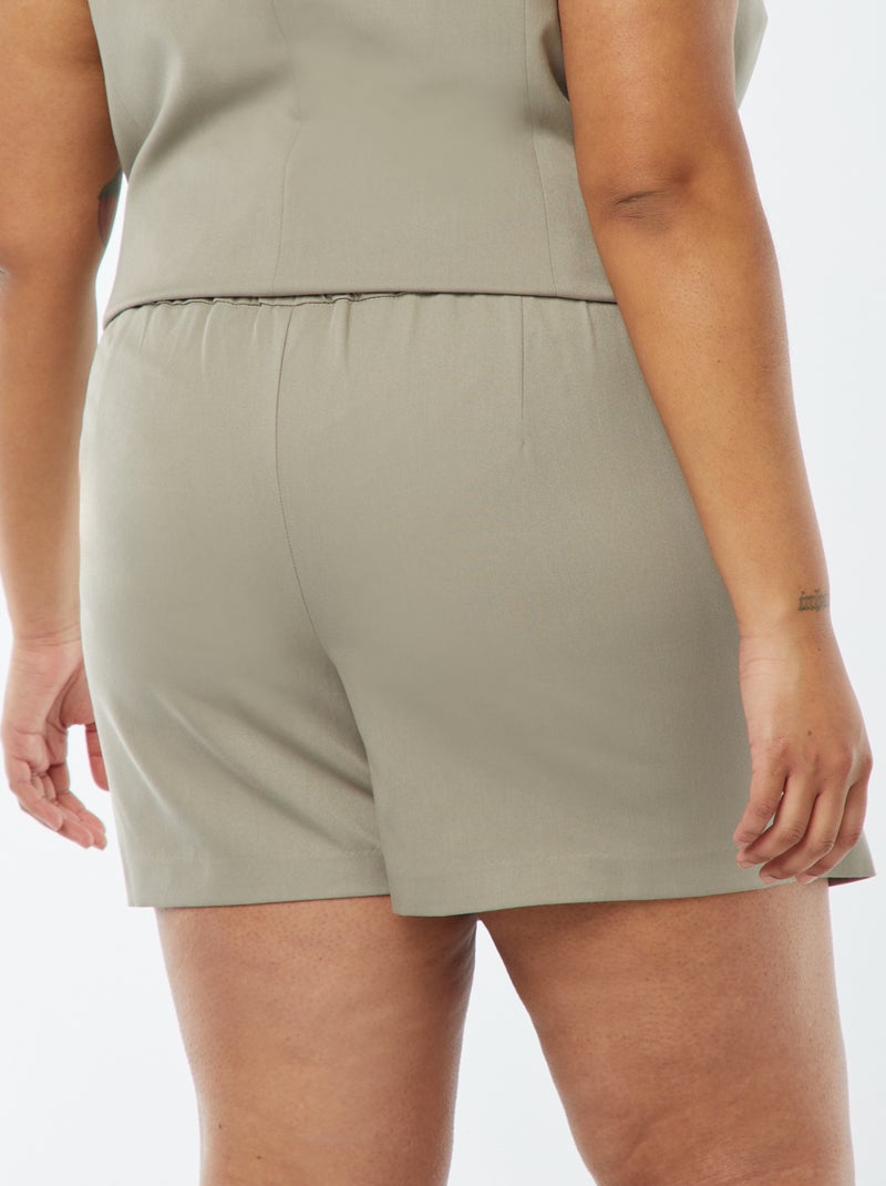 Falda pantalón de tiro alto Verde - Kiabi