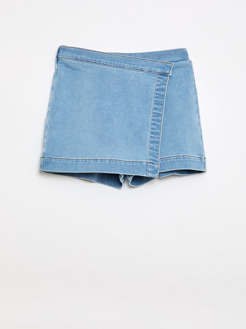 Falda-pantalón de vaquero Azul - Kiabi