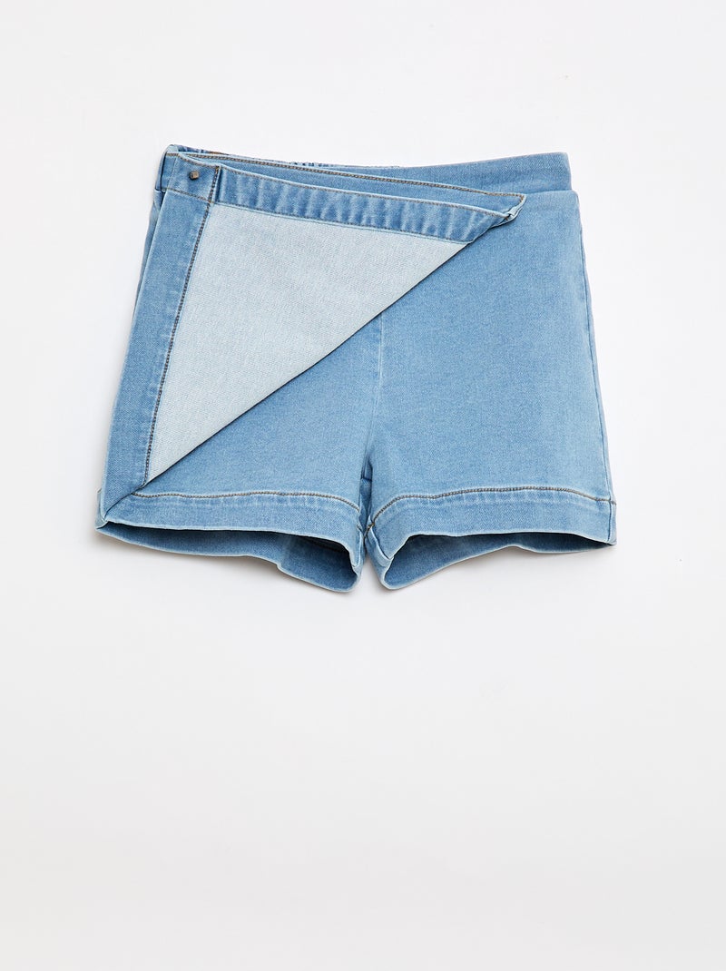 Falda-pantalón de vaquero Azul - Kiabi