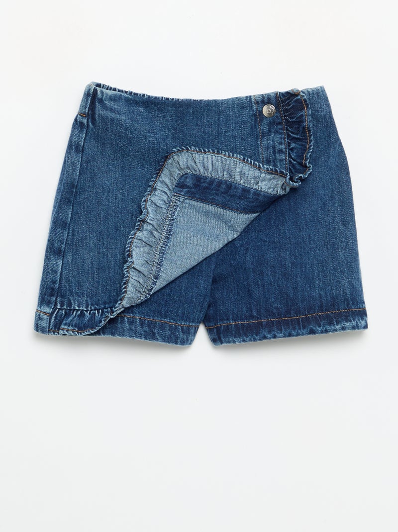 Falda pantalón de vaquero Azul - Kiabi