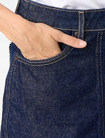 Falda pantalón de vaquero crudo