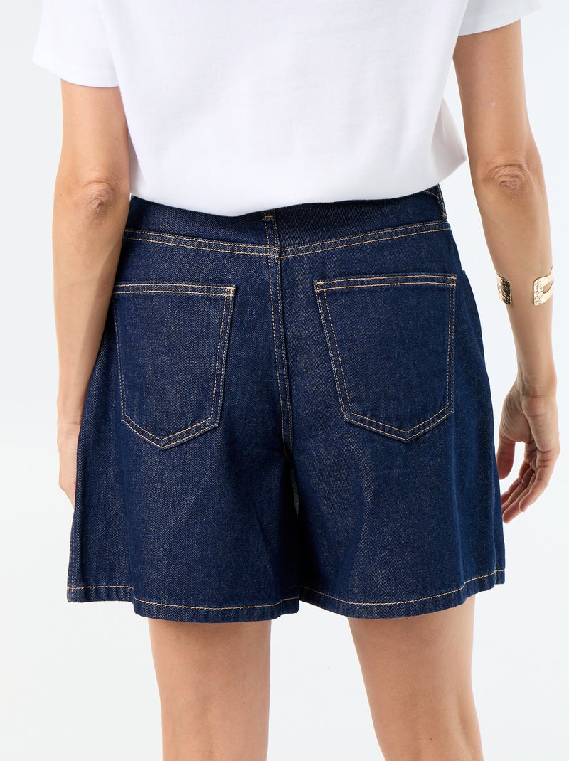 Falda pantalón de vaquero crudo Azul - Kiabi