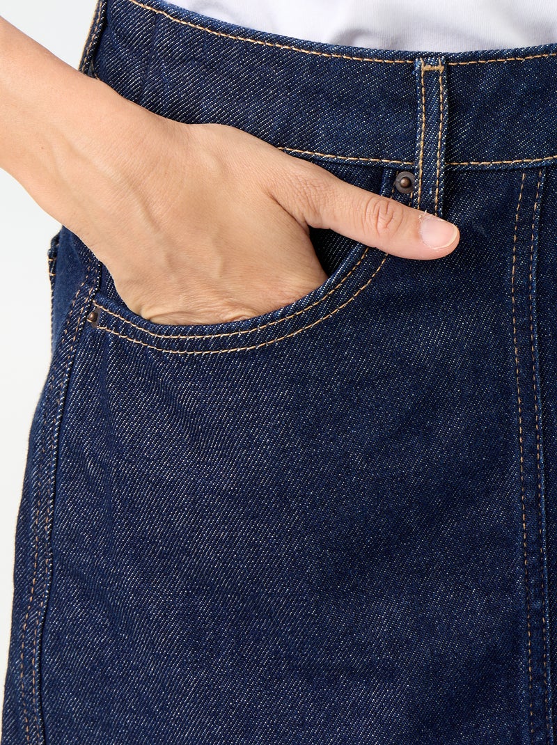 Falda pantalón de vaquero crudo Azul - Kiabi