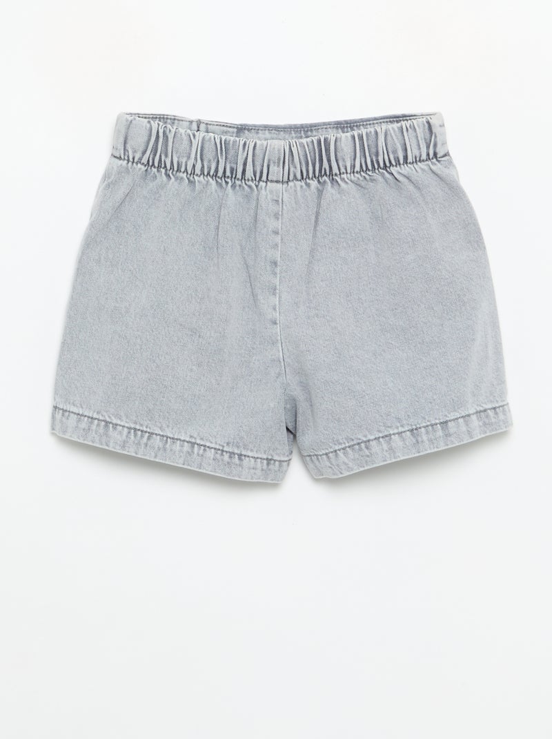 Falda pantalón de vaquero Gris - Kiabi