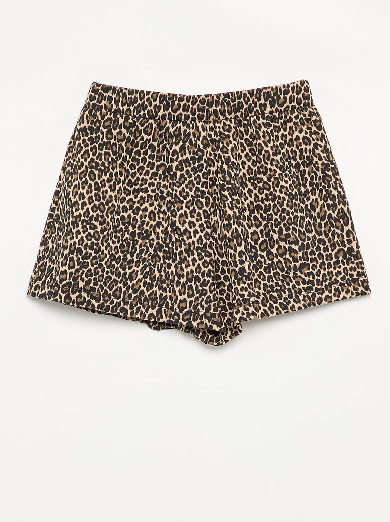 Falda pantalón estampada Beige - Kiabi
