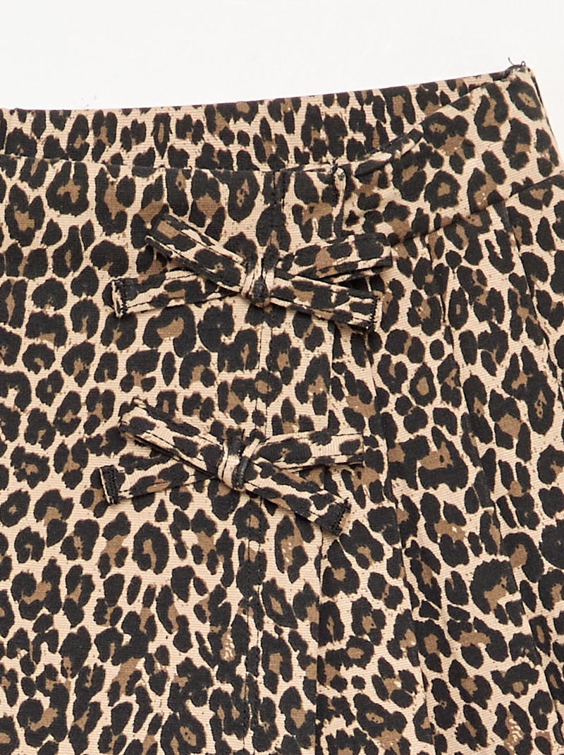 Falda pantalón estampada Beige - Kiabi