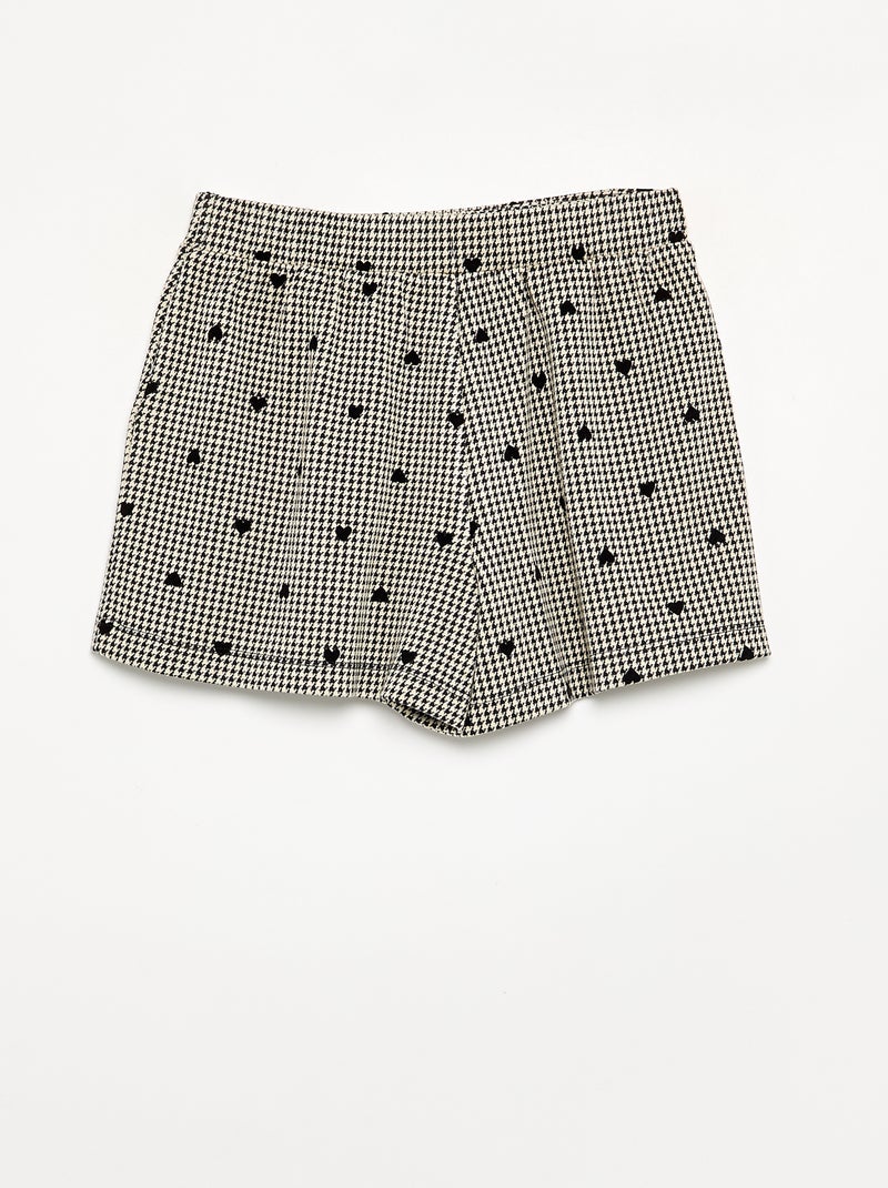 Falda pantalón estampada Gris - Kiabi