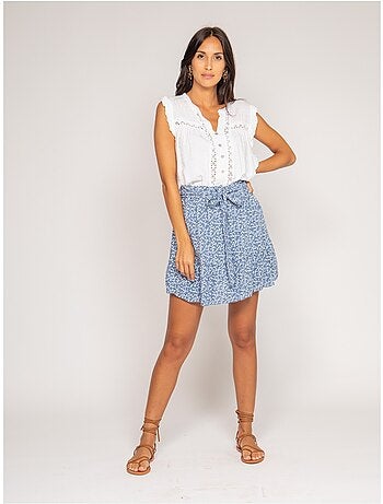 Falda pantalón estampada xymess
