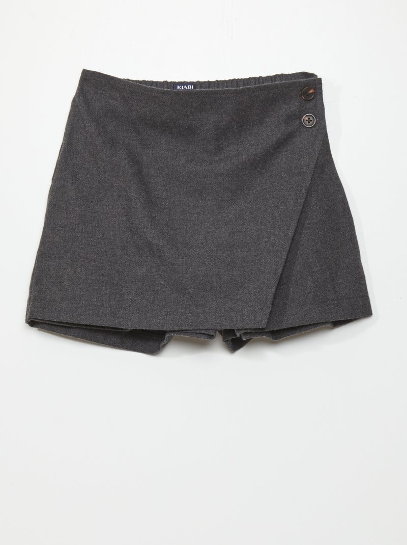 Falda pantalón evasé GRIS - Kiabi