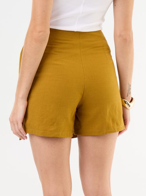 Falda pantalón ligera con cinturón para anudar - Kiabi Falda pantalón ligera con cinturón para anudar - Kiabi