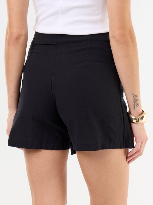 Falda pantalón ligera con cinturón para anudar - Kiabi