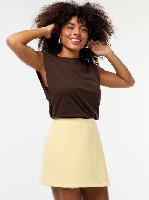 Falda pantalón lisa - Kiabi
