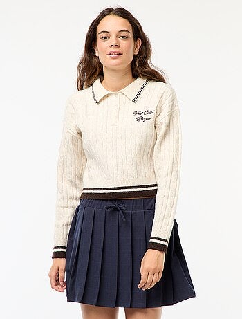Falda pantalón plisada