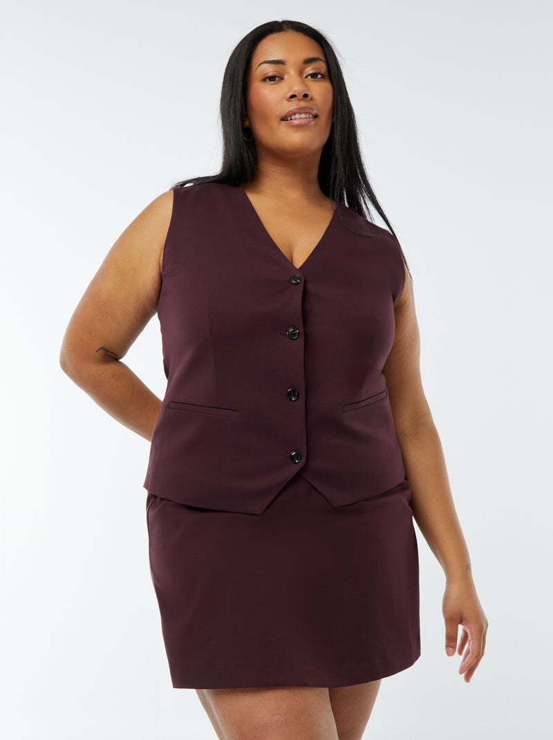 Falda pantalón tiro alto Purpura - Kiabi