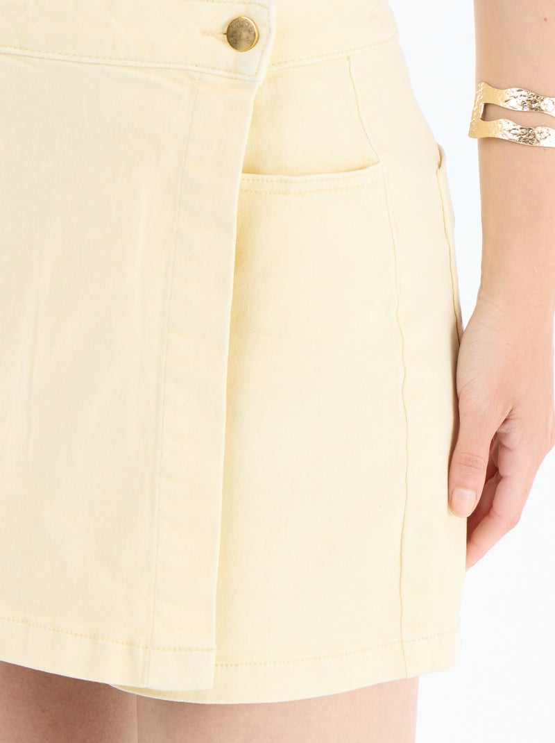 Falda pantalón vaquera Amarillo - Kiabi