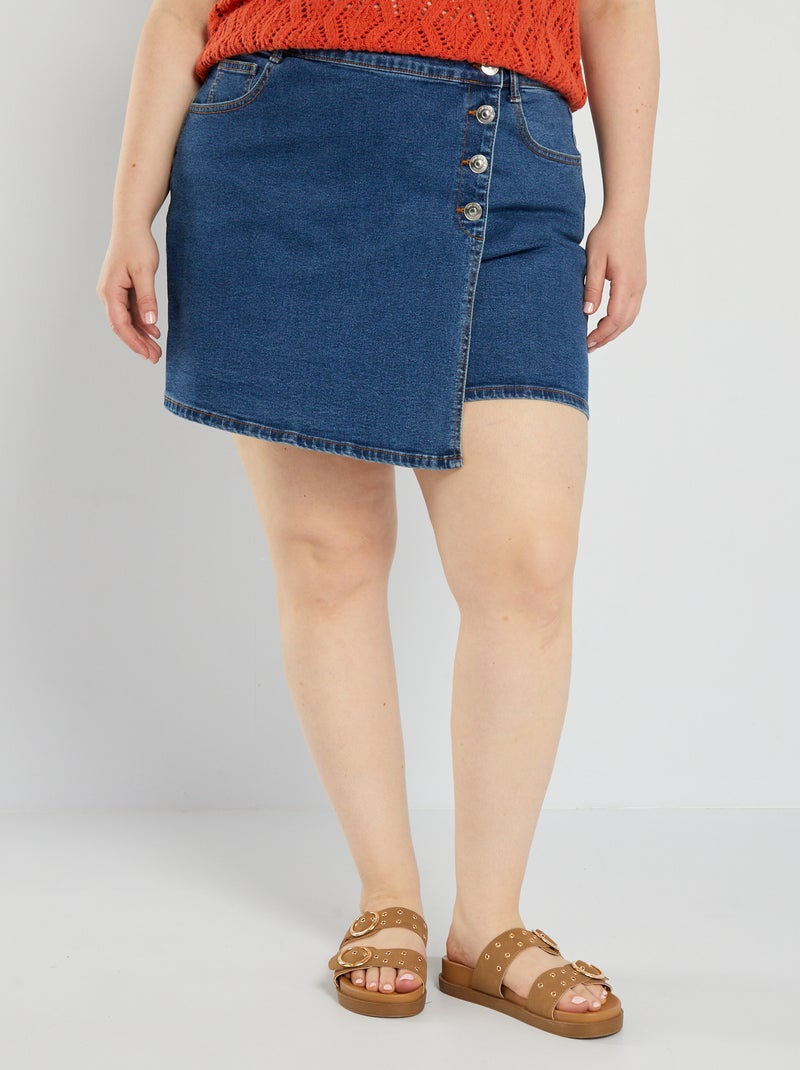 Falda pantalón vaquera AZUL - Kiabi