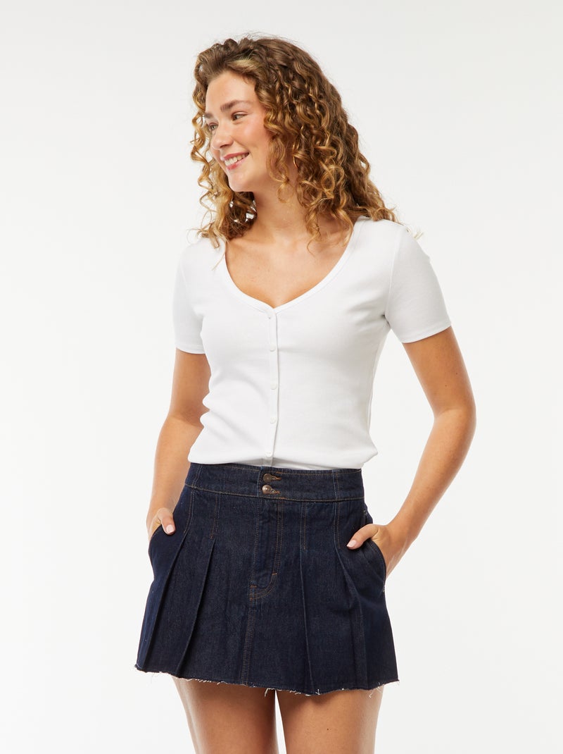 Falda pantalón vaquera Azul - Kiabi