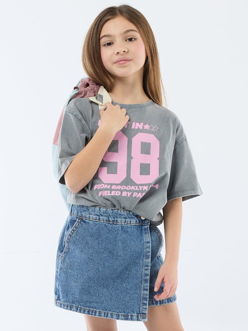 Falda pantalón vaquera - Kiabi