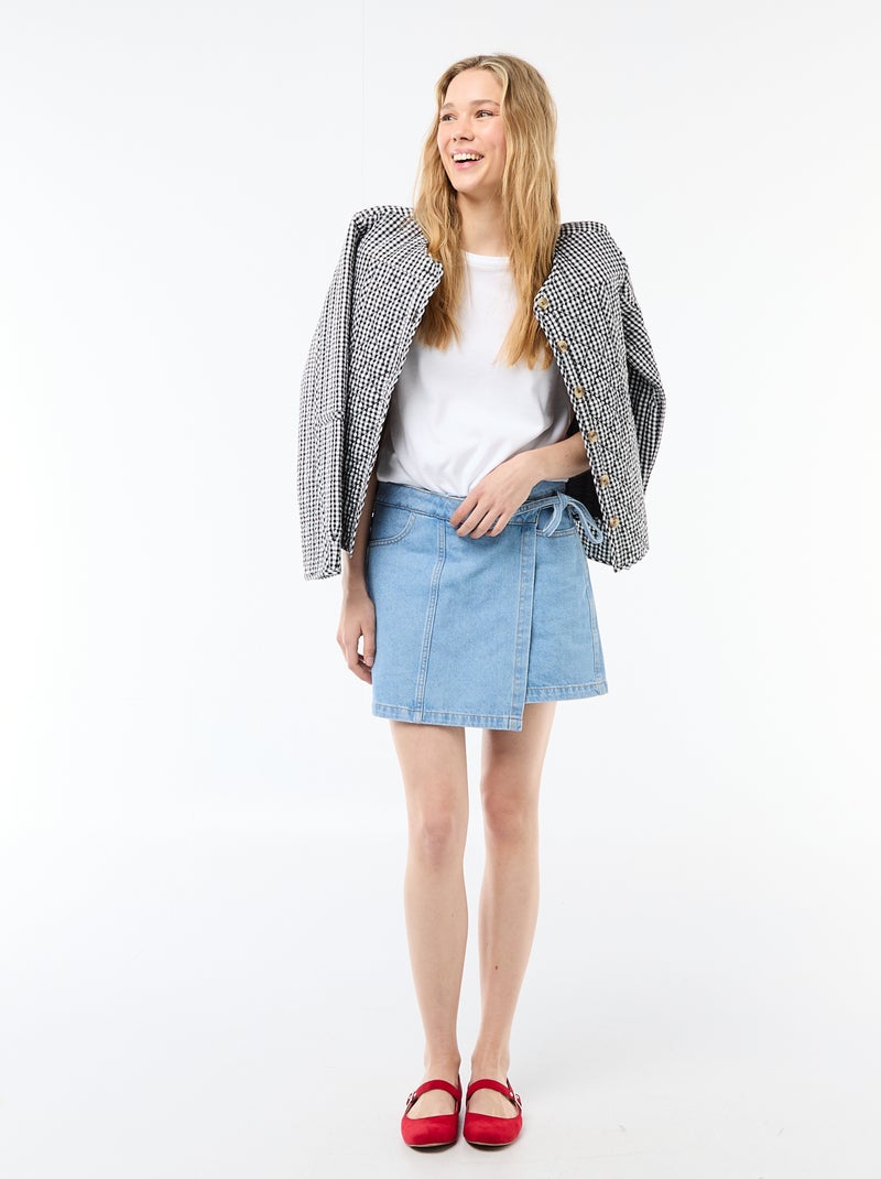 Falda pantalón vaquera Azul - Kiabi