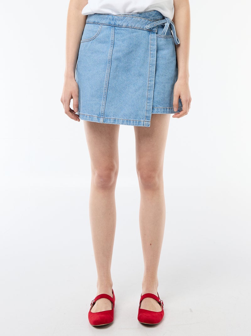 Falda pantalón vaquera Azul - Kiabi