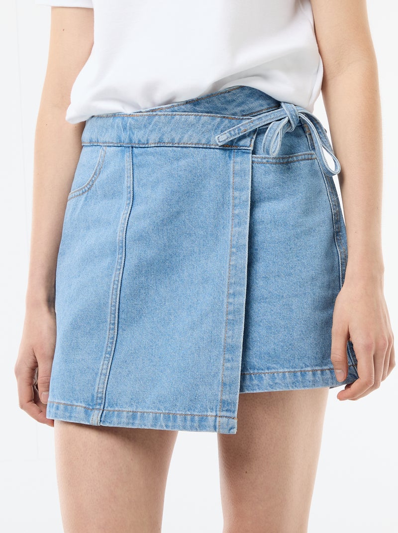 Falda pantalón vaquera Azul - Kiabi