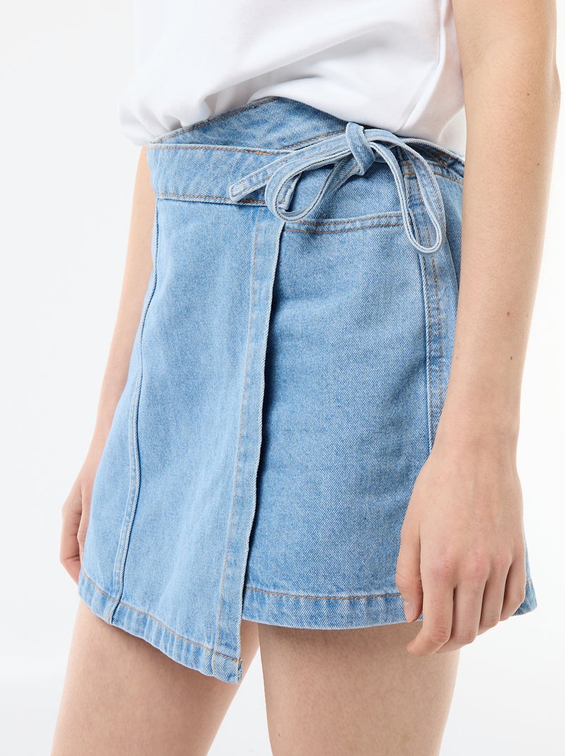 Falda pantalón vaquera Azul - Kiabi