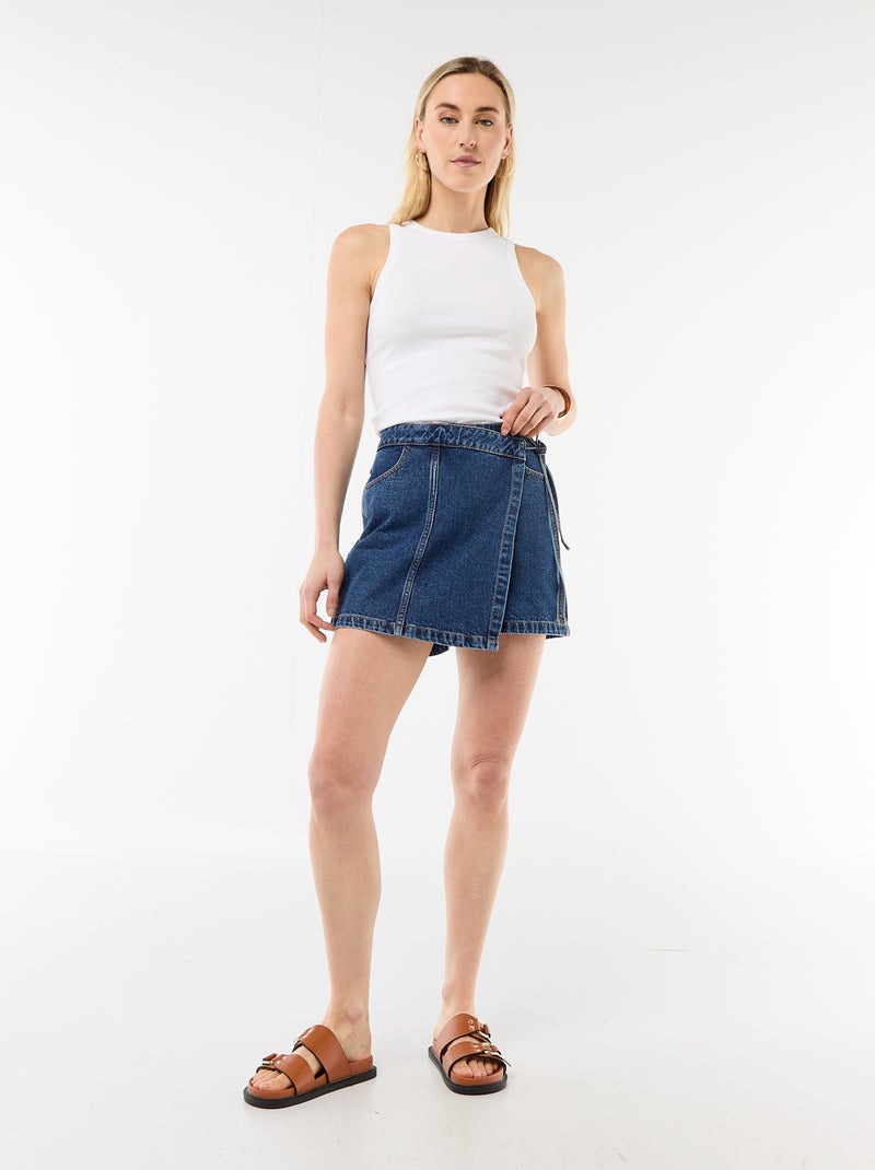Falda pantalón vaquera Azul - Kiabi