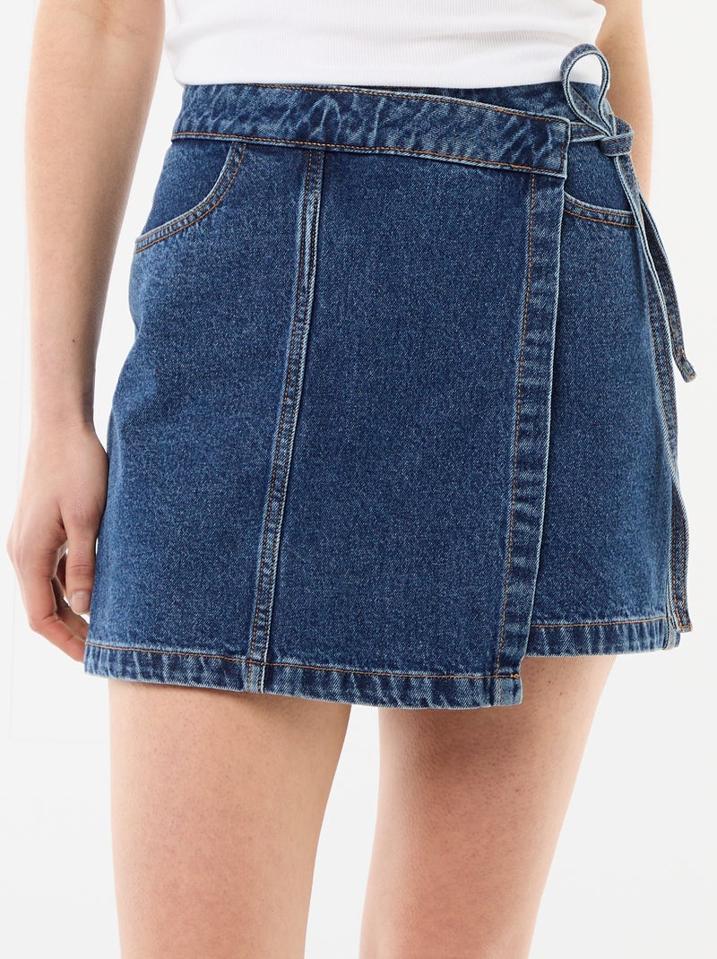 Falda pantalón vaquera Azul - Kiabi