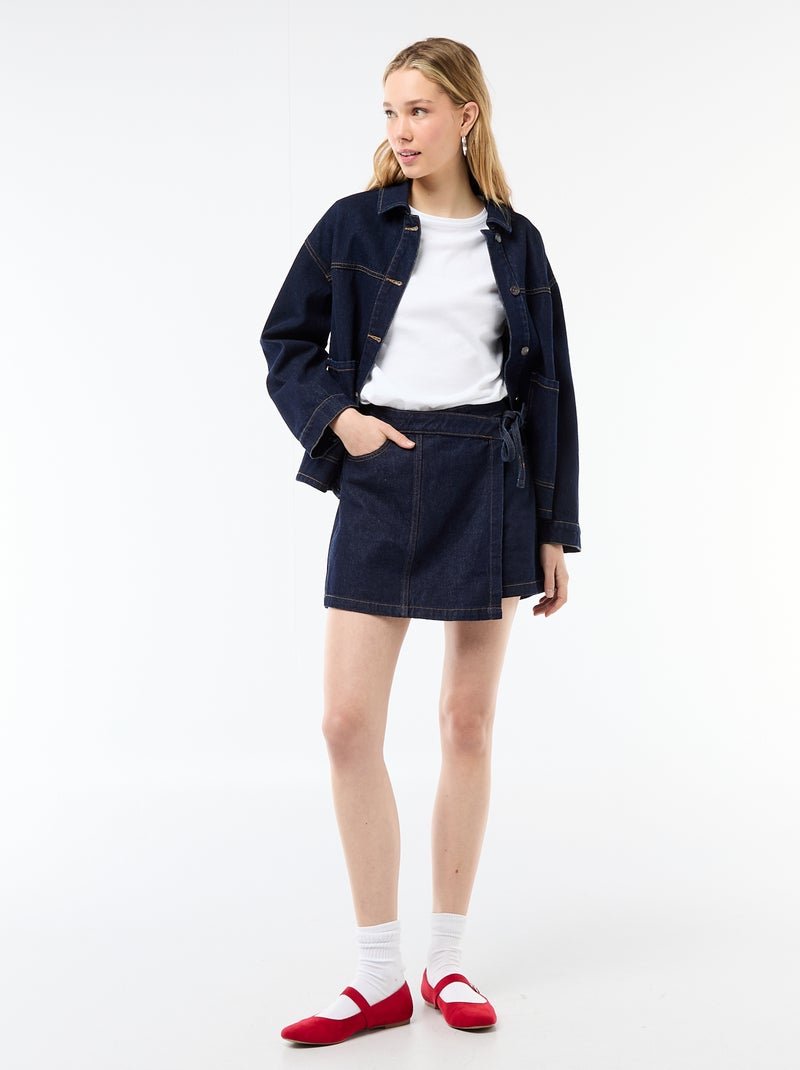 Falda pantalón vaquera Azul - Kiabi