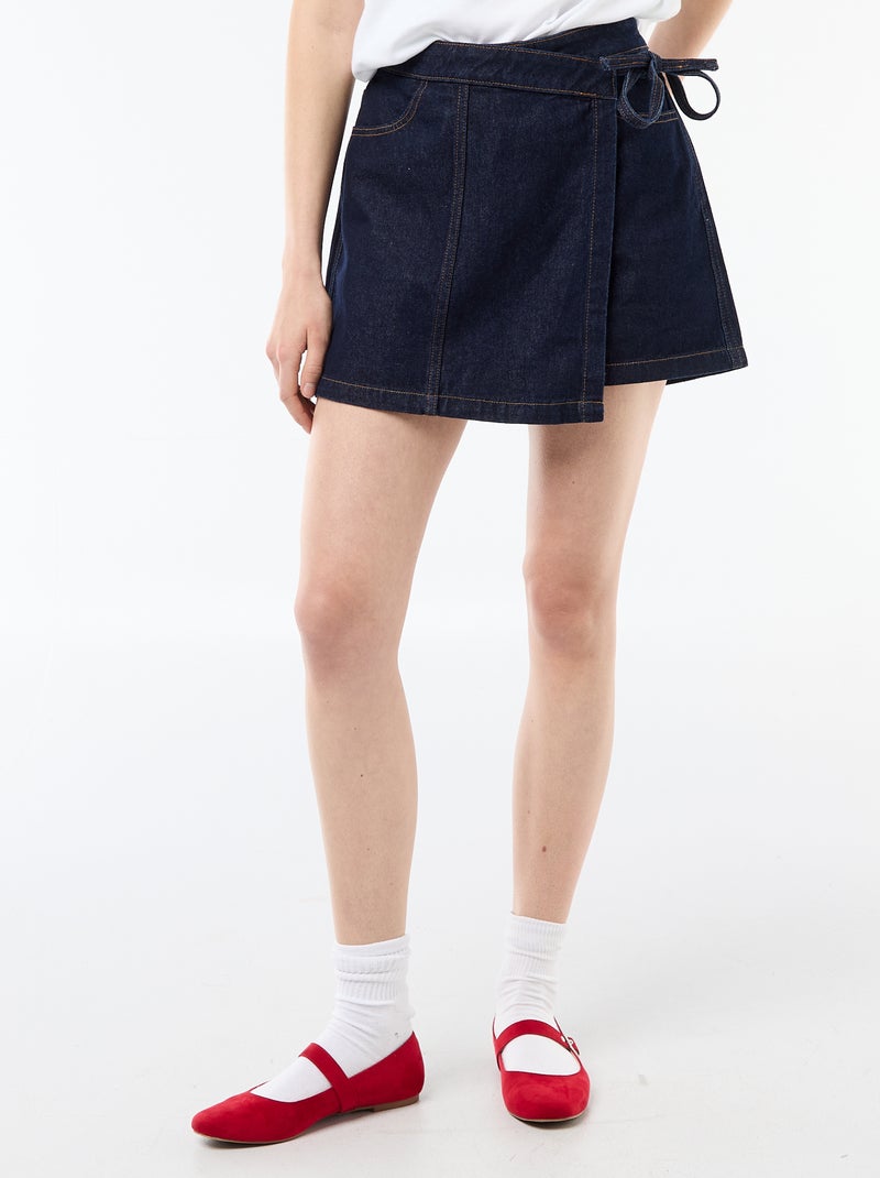 Falda pantalón vaquera Azul - Kiabi