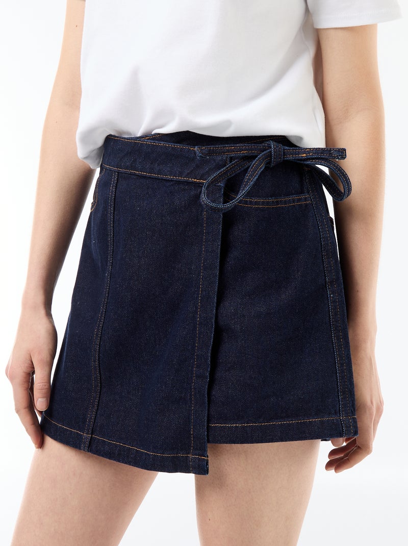 Falda pantalón vaquera Azul - Kiabi
