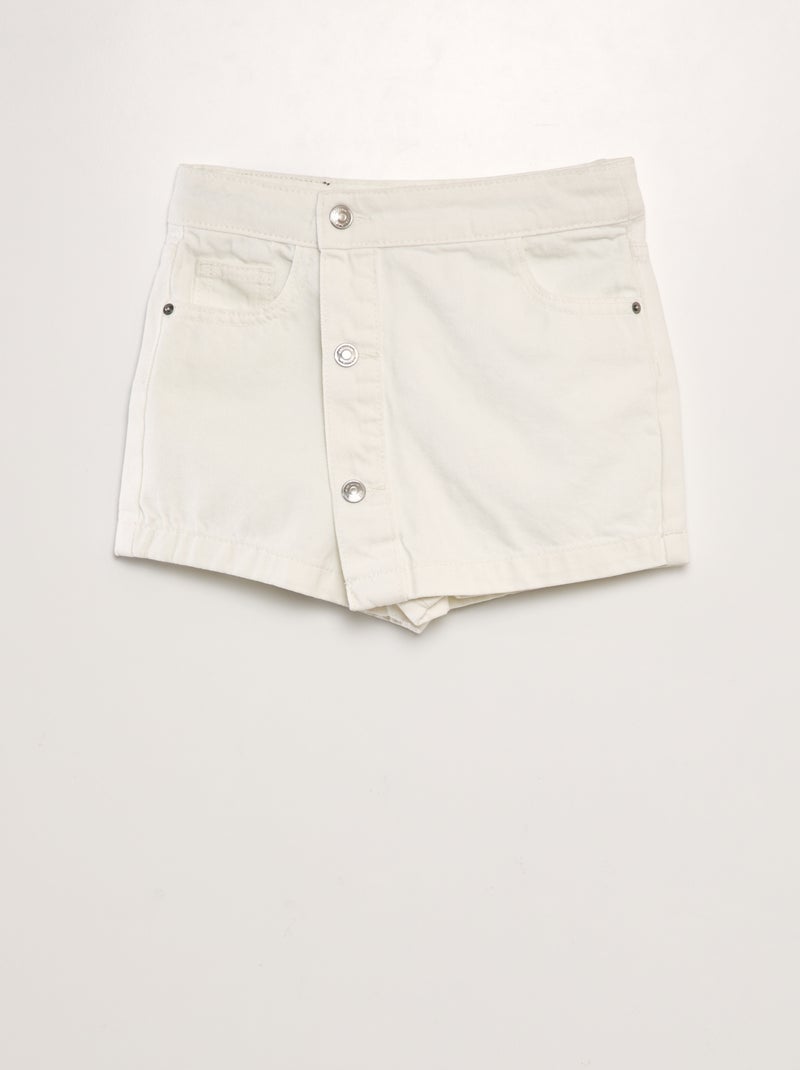 Falda pantalón vaquera BLANCO - Kiabi