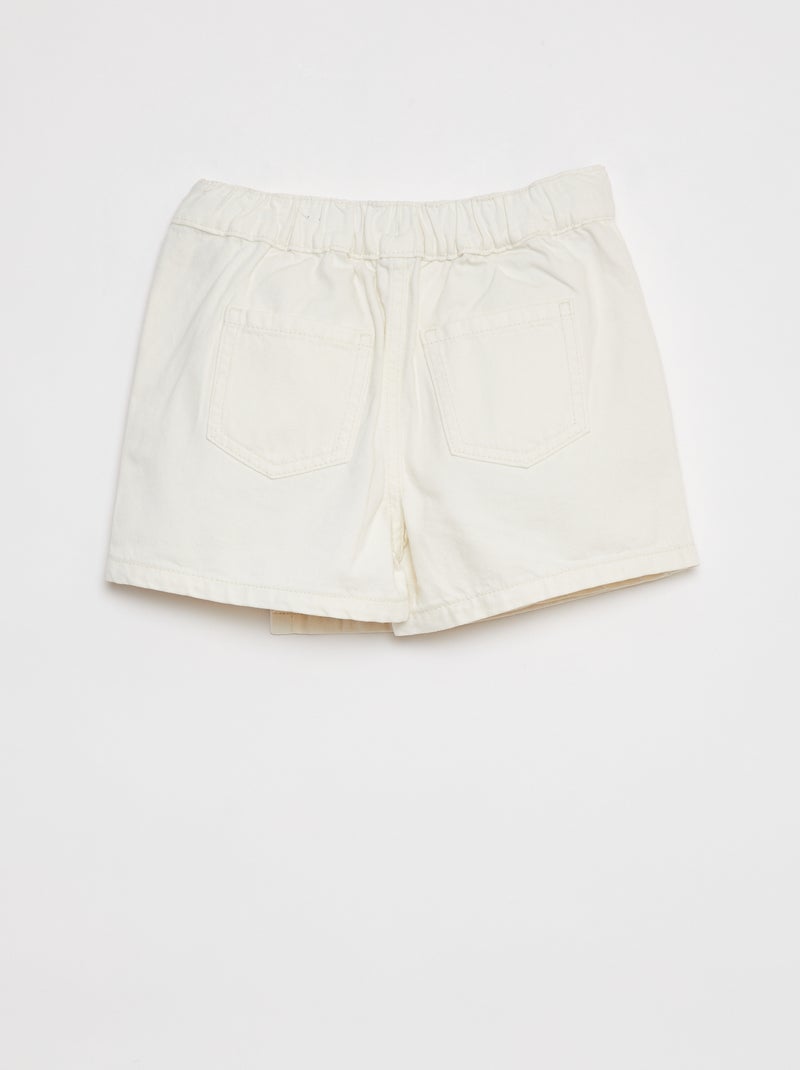 Falda pantalón vaquera BLANCO - Kiabi