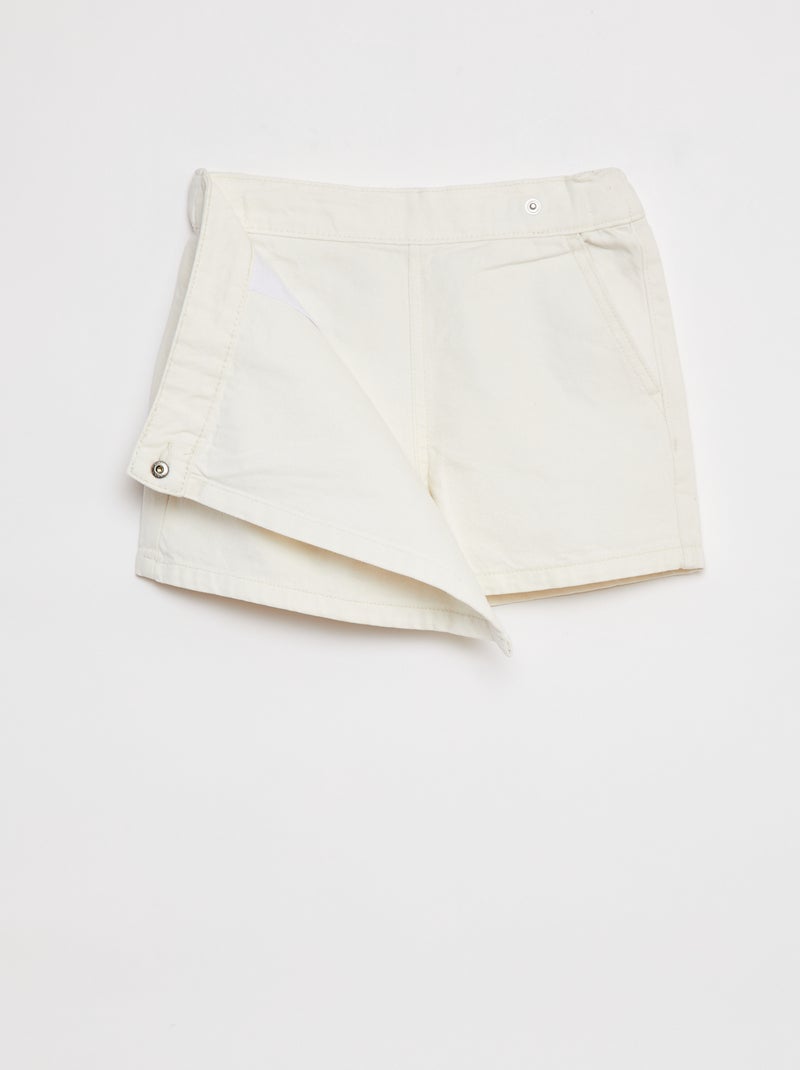 Falda pantalón vaquera BLANCO - Kiabi