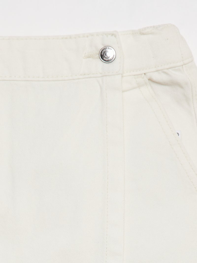 Falda pantalón vaquera BLANCO - Kiabi