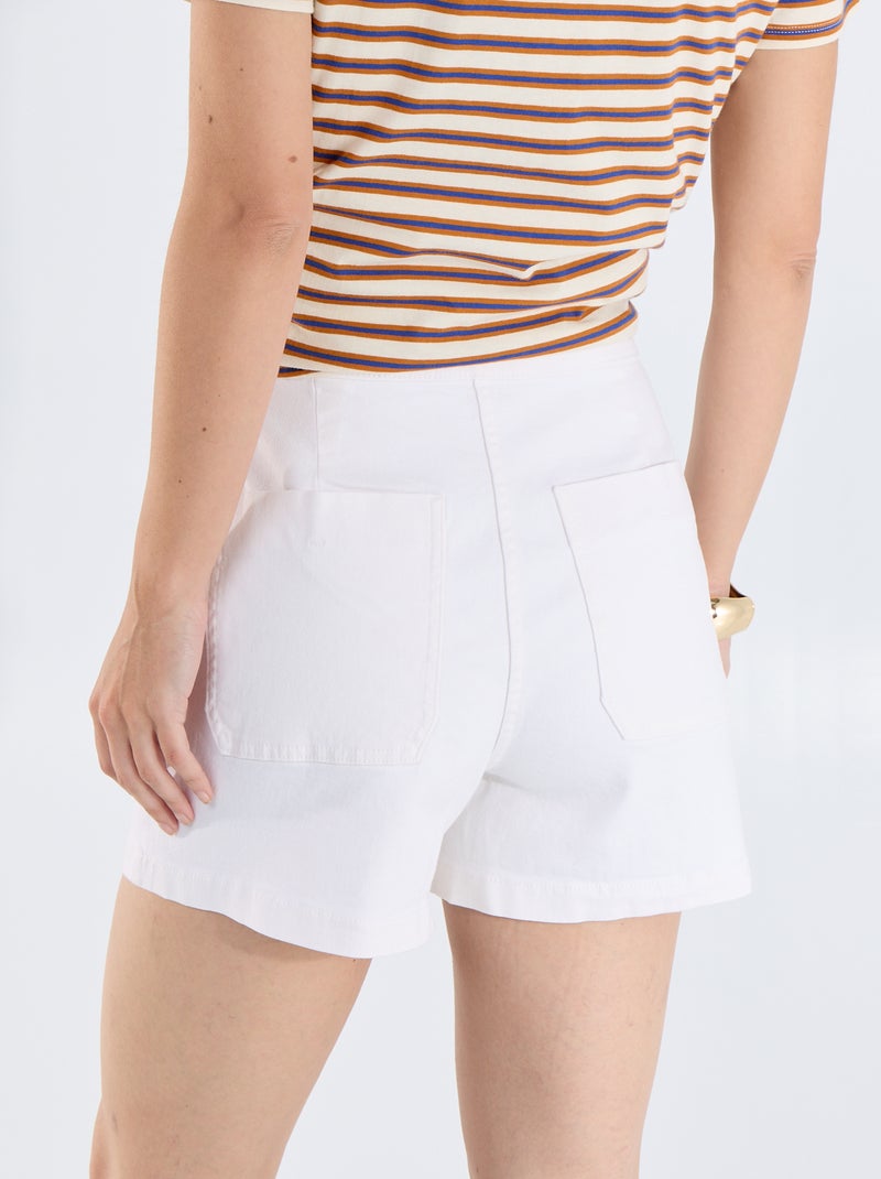 Falda pantalón vaquera Blanco - Kiabi