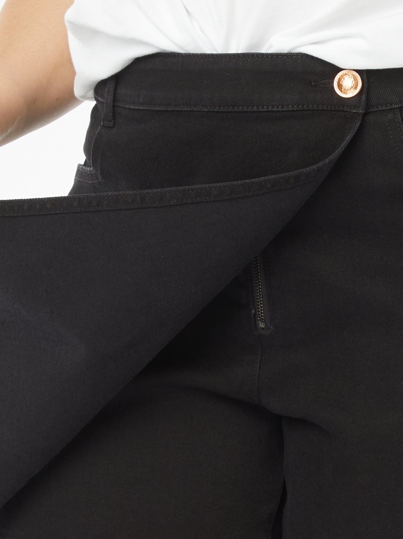Falda pantalón vaquera con bolsillos Gris - Kiabi