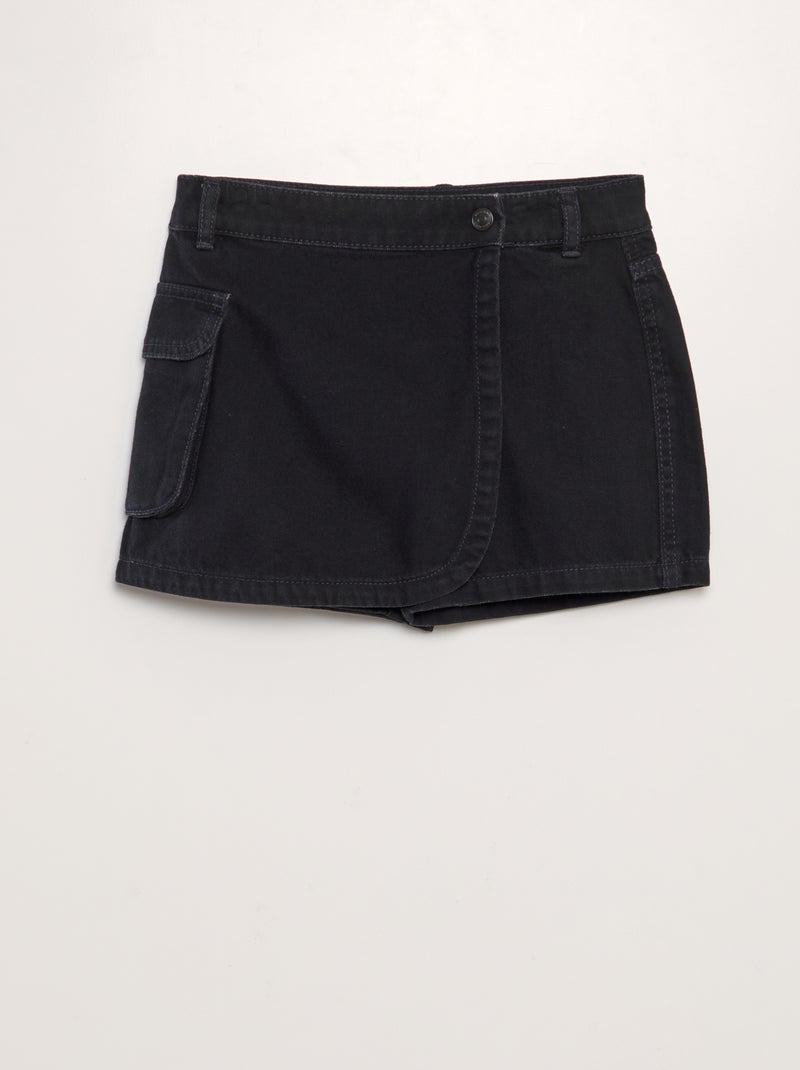 Falda pantalón vaquera GRIS - Kiabi