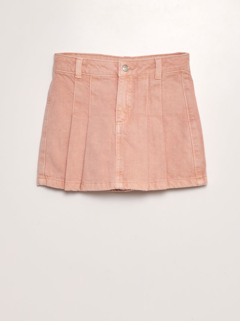 Falda pantalón vaquera mini ROSA - Kiabi