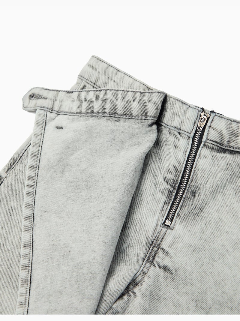 Falda pantalón vaquera, MO Fashion Gris - Kiabi