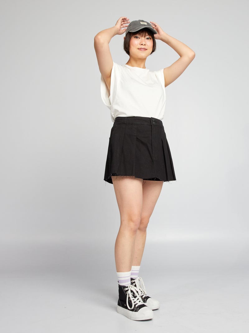 Falda pantalón vaquera NEGRO - Kiabi