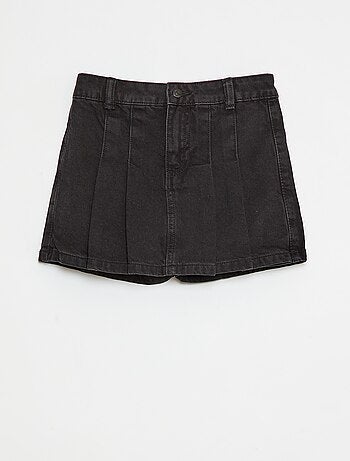 Falda pantalón vaquera plisada