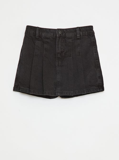 Falda pantalón vaquera plisada - Kiabi