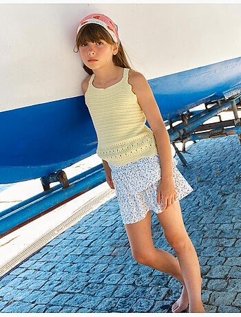 Falda-pantalones cortos estampados, mo fashion
