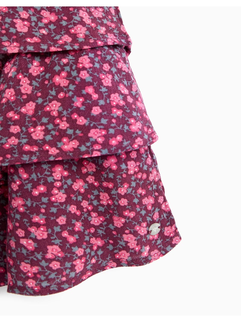 Falda-pantalones cortos estampados, mo fashion Violeta - Kiabi