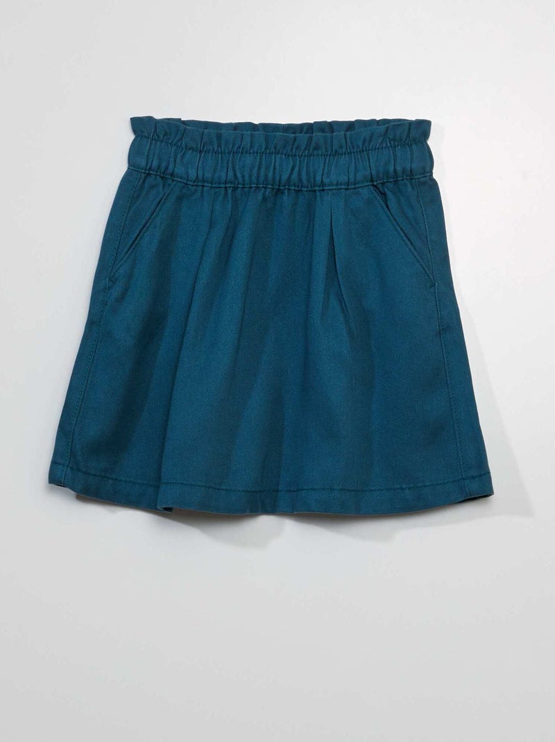 Falda paperbag con bolsillos AZUL - Kiabi