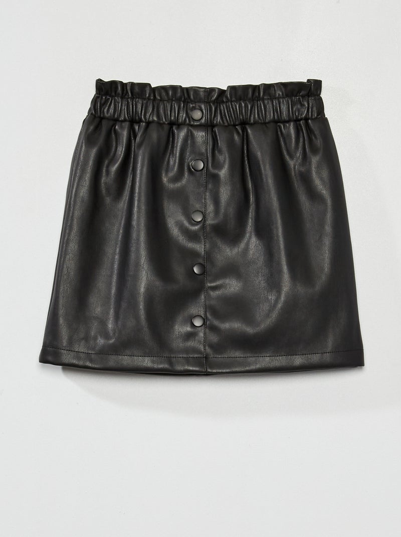 Falda paperbag Negro - Kiabi