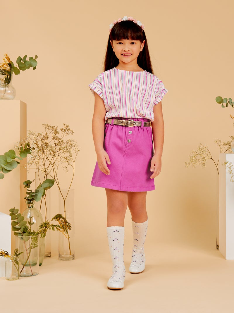 Falda paperbag PURPURA - Kiabi