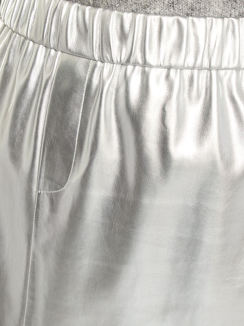Falda plateada plata - Kiabi